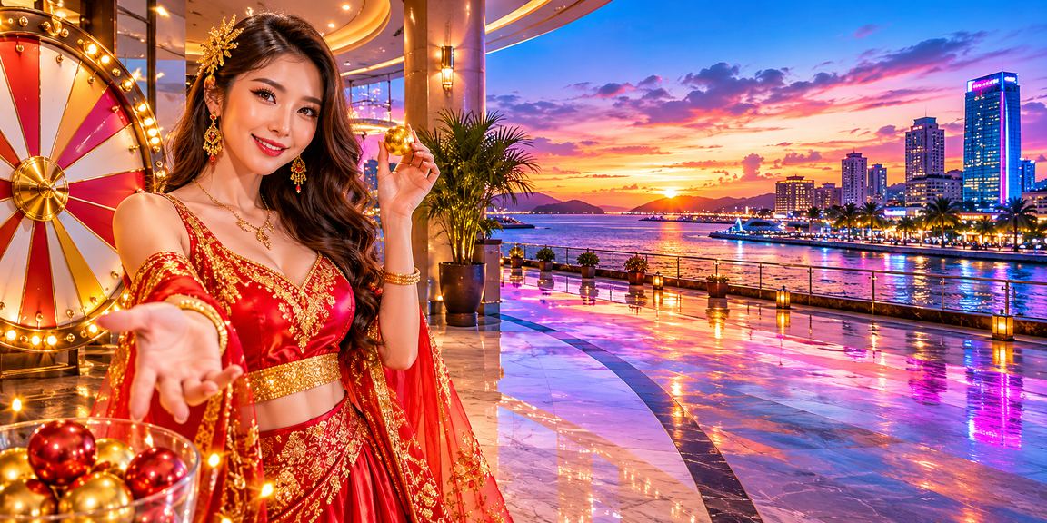 Suasana permainan roulette dan jackpot di Kota Kinabalu dengan pakaian tradisional Sabah